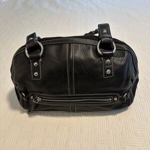Franco Sarto Black Leather Shoulder Bag